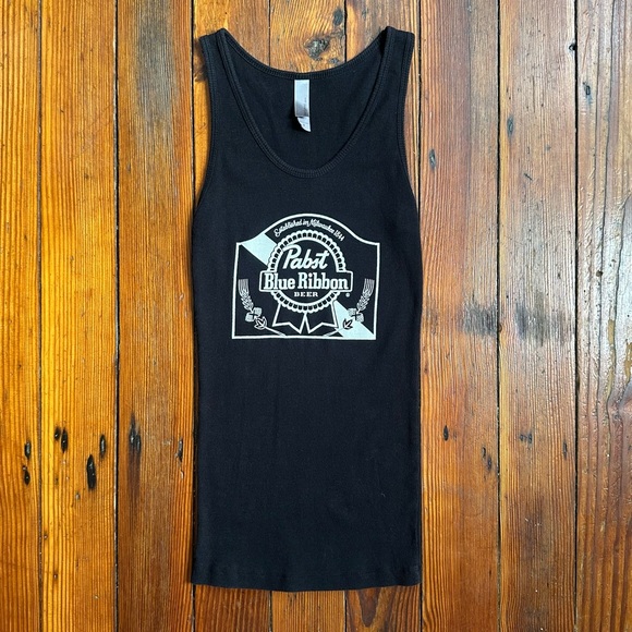 2010s Next Level Apparel Pabst Blue Ribbon beer long ribbed tank Small - Picture 1 of 8